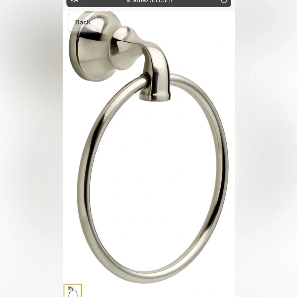 Delta Towel Ring Lorain Collection in Brushes Nickel Finish